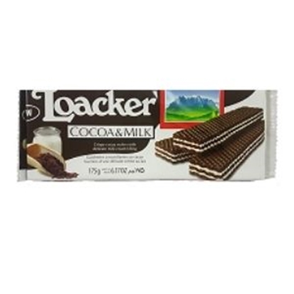 Picture of LOACKER CACAO & MILK 175G